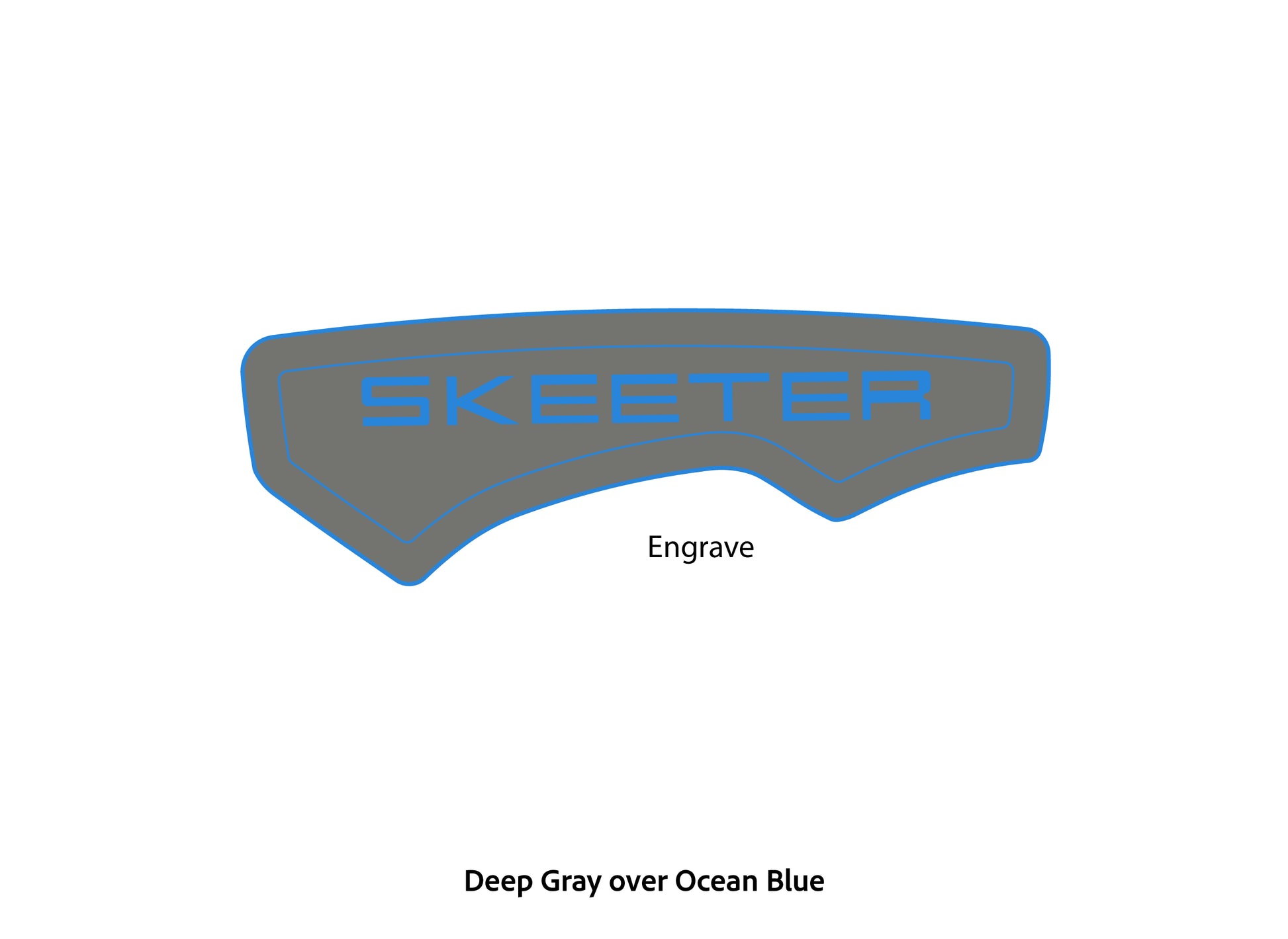 Dura-Deck Skeeter 20i custom eva foam bow pad in deep gray over ocean blue
