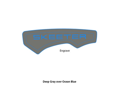 Dura-Deck Skeeter 20i custom eva foam bow pad in deep gray over ocean blue