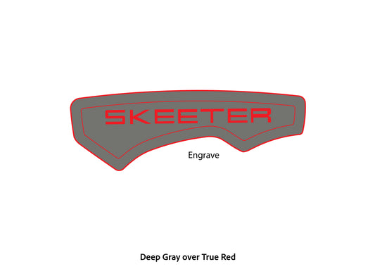 Dura-Deck Skeeter 20i custom eva foam bow pad in deep gray over true red