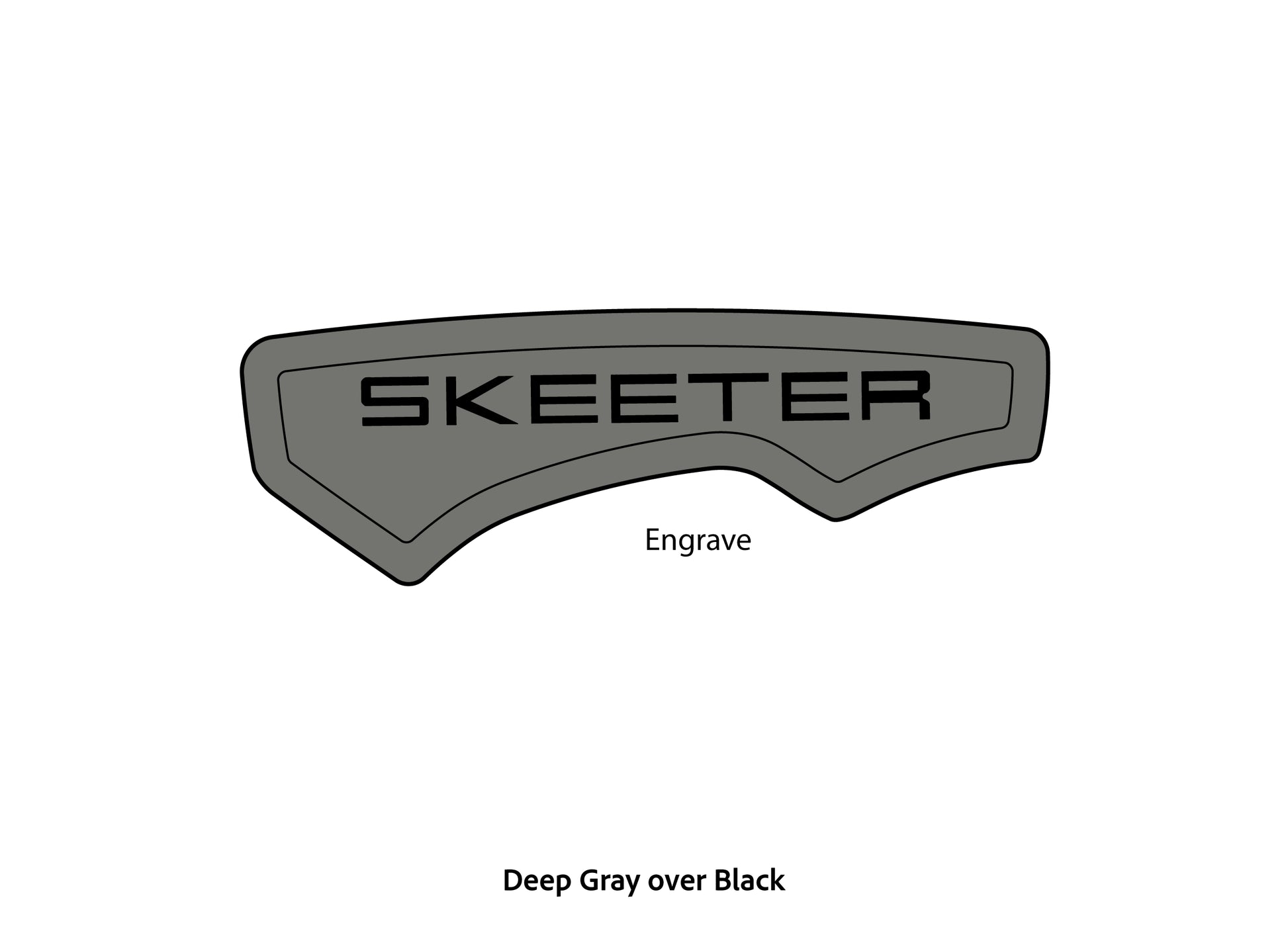 Dura-Deck Skeeter custom eva foam bow pad in deep gray over black
