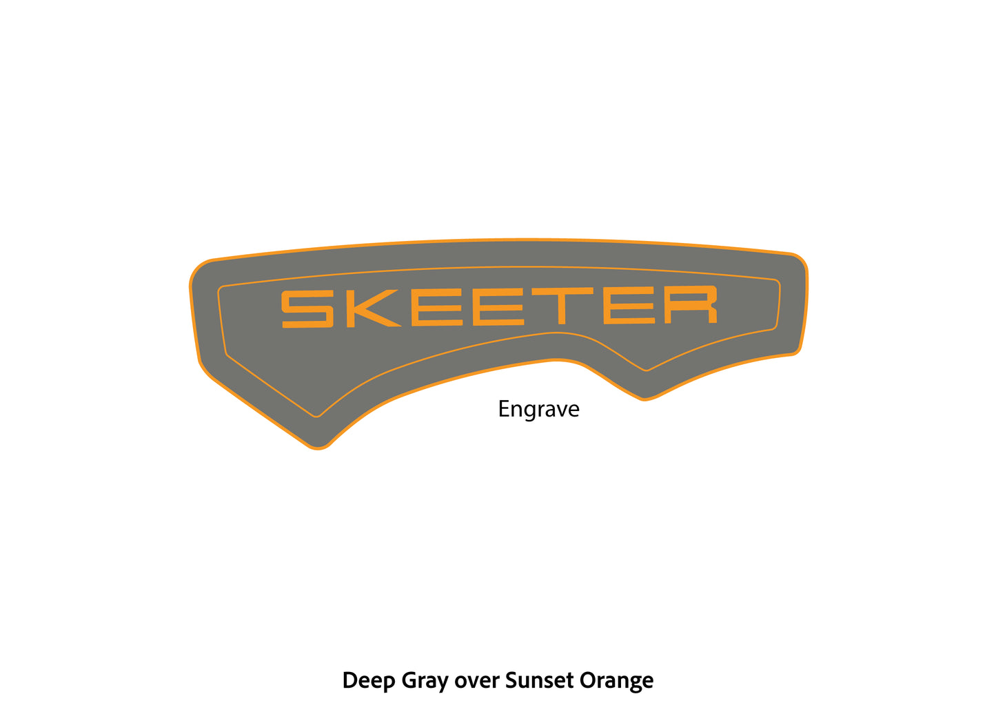 Dura-Deck Skeeter custom eva foam bow pad in deep gray over sunset orange