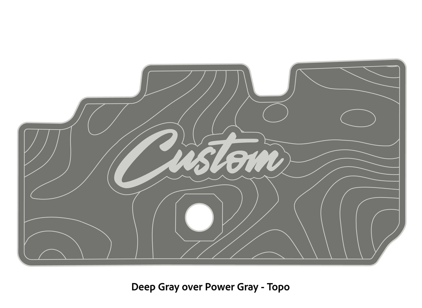 Dura-Deck Basscat Cougar custom EVA foam bass boat flooring in deep gray over power gray topo pattern