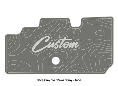 Dura-Deck Basscat Cougar custom EVA foam bass boat flooring in deep gray over power gray topo pattern