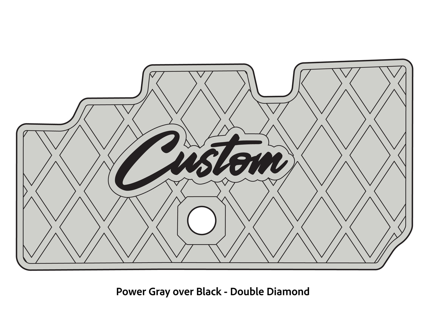 Dura-Deck Basscat Cougar custom EVA foam bass boat flooring in power gray over black double diamond