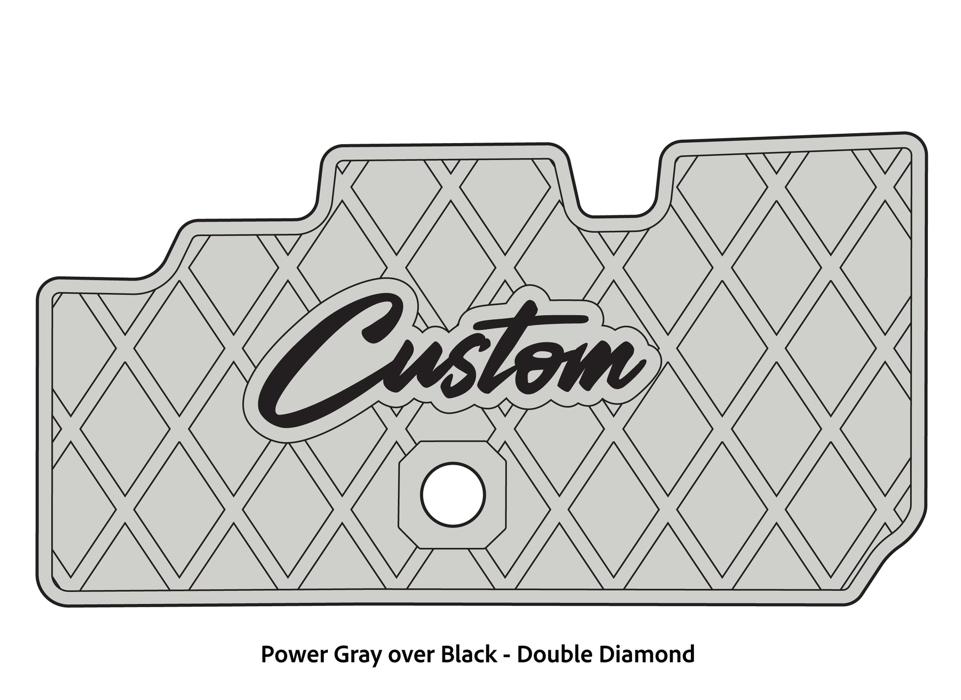 Dura-Deck Basscat Cougar custom EVA foam bass boat flooring in power gray over black double diamond