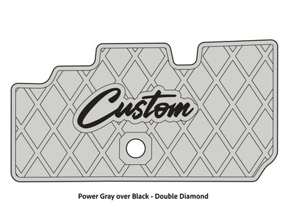 Dura-Deck Basscat Cougar custom EVA foam bass boat flooring in power gray over black double diamond