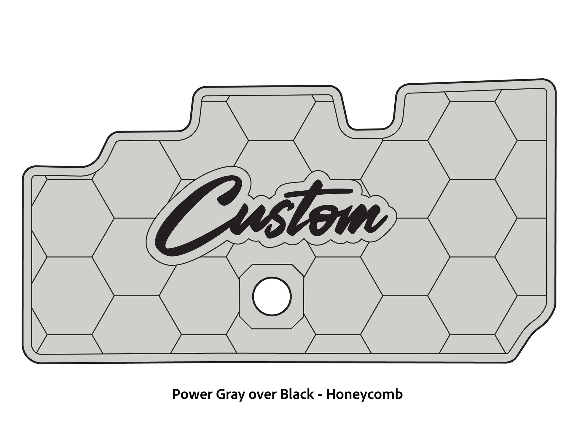 Dura-Deck Basscat Cougar custom EVA foam bass boat flooring in power gray over black honeycomb