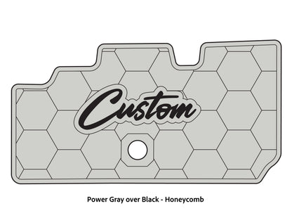 Dura-Deck Basscat Cougar custom EVA foam bass boat flooring in power gray over black honeycomb