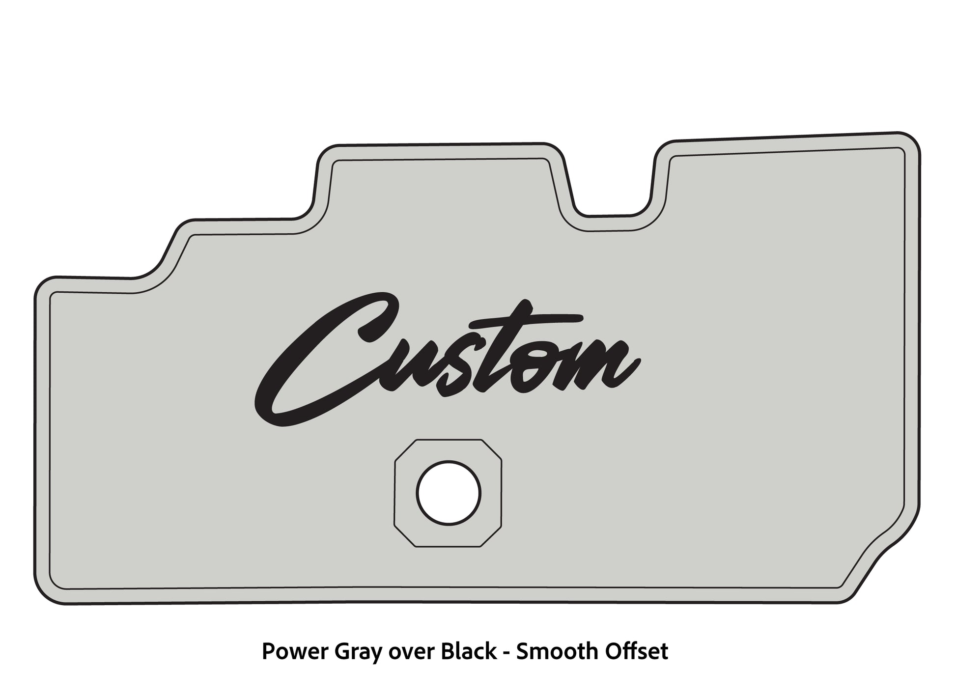 Dura-Deck Basscat Cougar custom EVA foam bass boat flooring in power gray over black smooth offset pattern