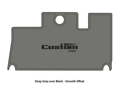 Dura-Deck Triton 21xs custom eva foam bass boat flooring in deep gray over black smooth offset pattern