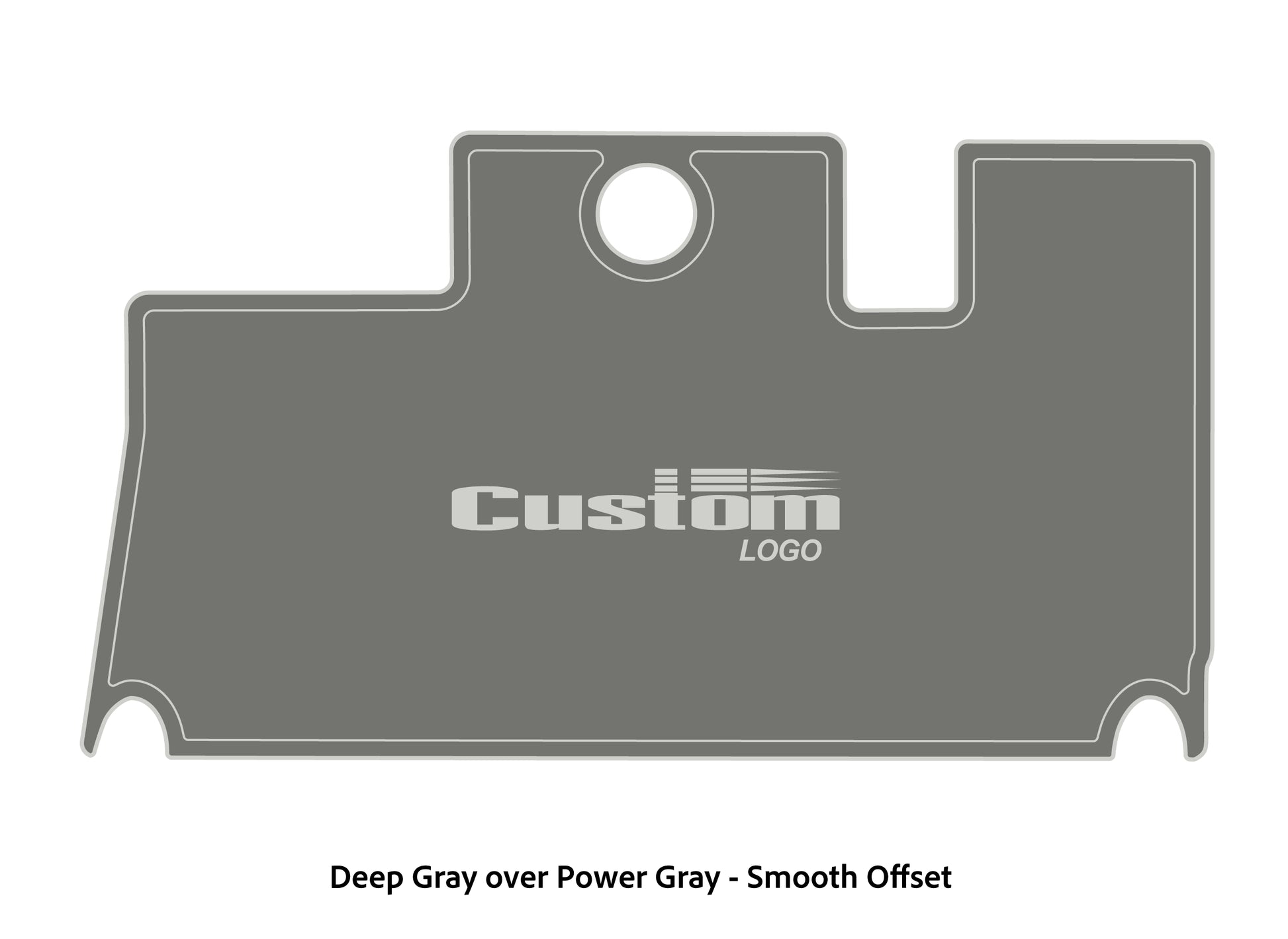 Dura-Deck Triton 21xs  custom eva foam bass boat flooring in deep gray over power gray smooth offset pattern