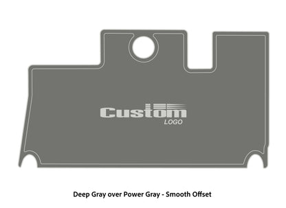 Dura-Deck Triton 21xs  custom eva foam bass boat flooring in deep gray over power gray smooth offset pattern