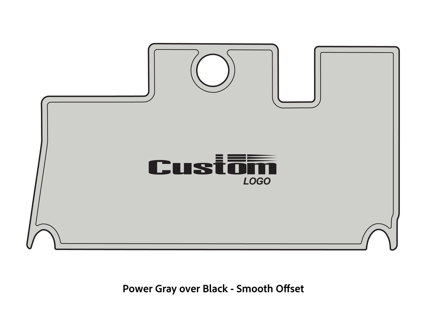 Dura-Deck Triton 21xs custom eva foam bass boat flooring in power gray over black smooth offset pattern