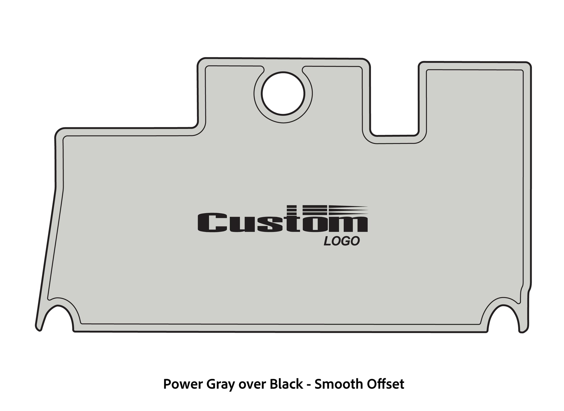Dura-Deck Triton 21xs custom eva foam bass boat flooring in power gray over black smooth offset pattern