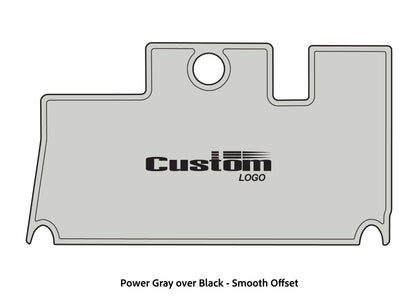 Dura-Deck Triton 21xs custom eva foam bass boat flooring in power gray over black smooth offset pattern