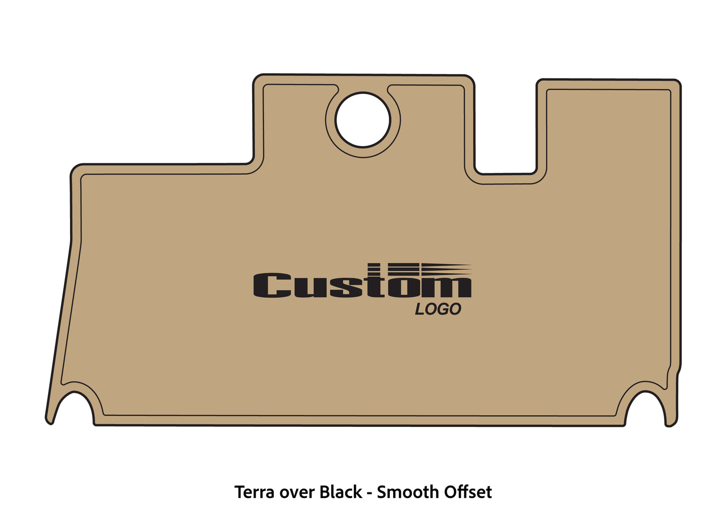 Dura-Deck Triton 21xs custom eva foam bass boat flooring in terra over black smooth offset pattern