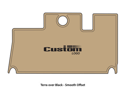 Dura-Deck Triton 21xs custom eva foam bass boat flooring in terra over black smooth offset pattern