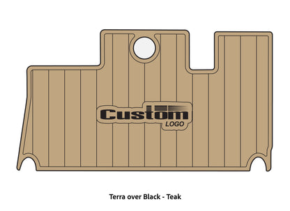 Dura-Deck Triton 21xs custom eva foam bass boat flooring in terra over black teak pattern