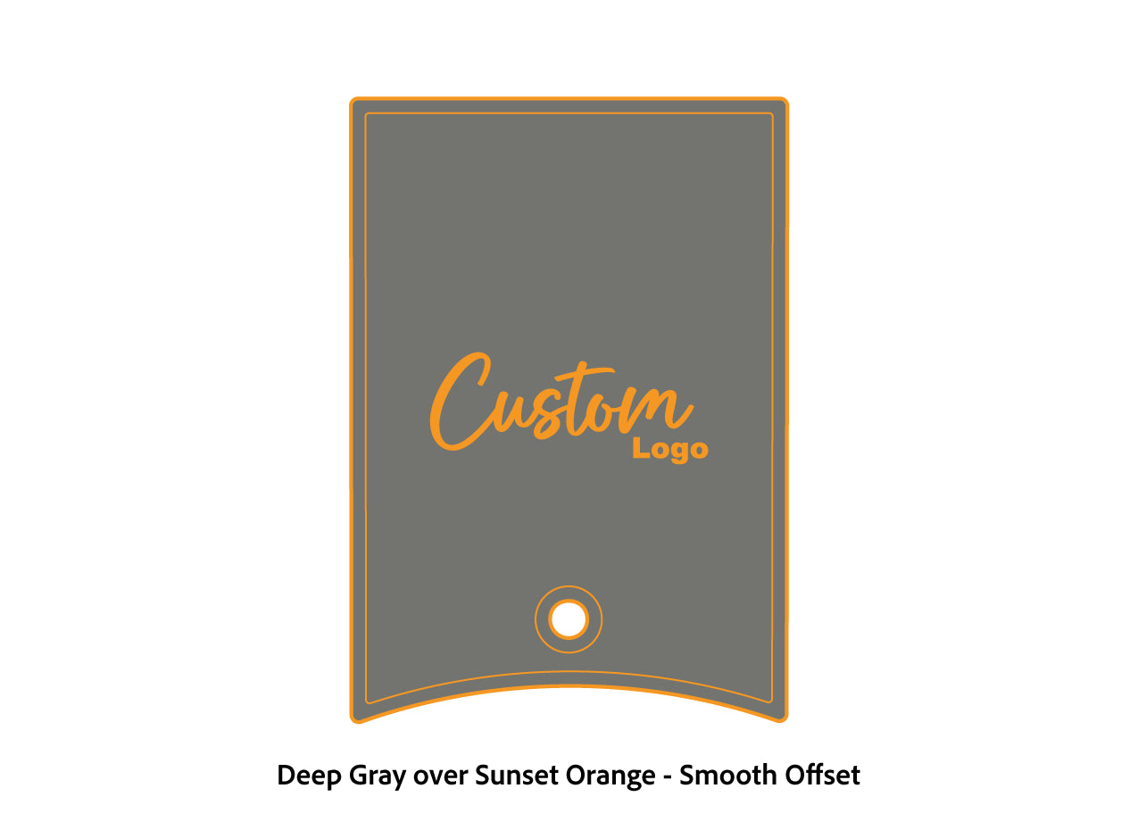 Dura-Deck Ranger 520c center locker  eva foam accessory set in deep gray over sunset orange smooth offset pattern