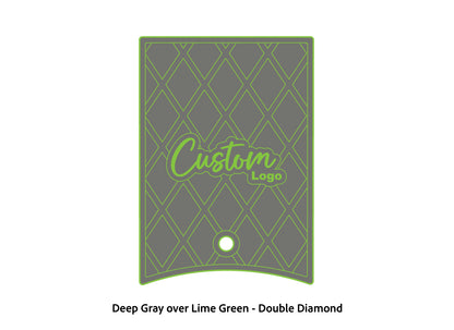Dura-Deck Ranger 520c center locker  eva foam accessory set in deep gray over lime green double diamond pattern