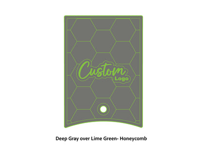 Dura-Deck Ranger 520c center locker  eva foam accessory set in deep gray over lime green honeycomb pattern