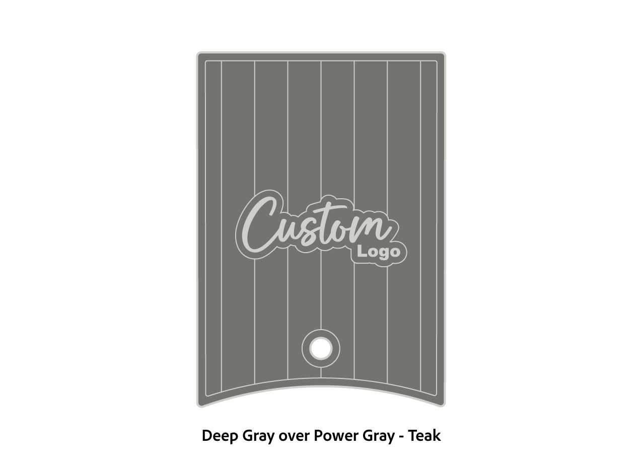 Dura-Deck Ranger 520c center locker  eva foam accessory set in deep gray over power gray teak pattern