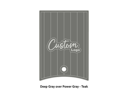Dura-Deck Ranger 520c center locker  eva foam accessory set in deep gray over power gray teak pattern