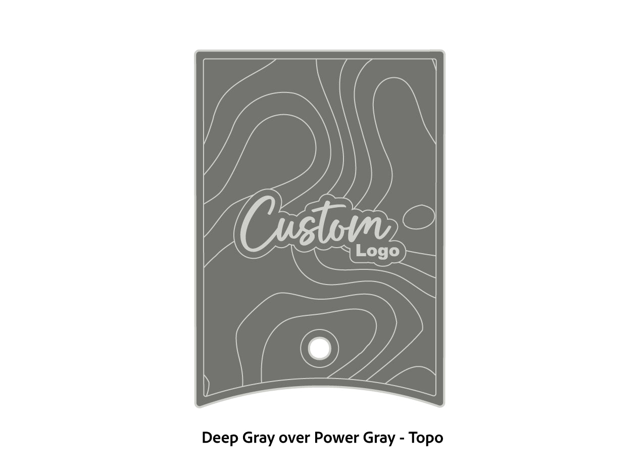 Dura-Deck Ranger 520c center locker  eva foam accessory set in deep gray over power gray topo pattern