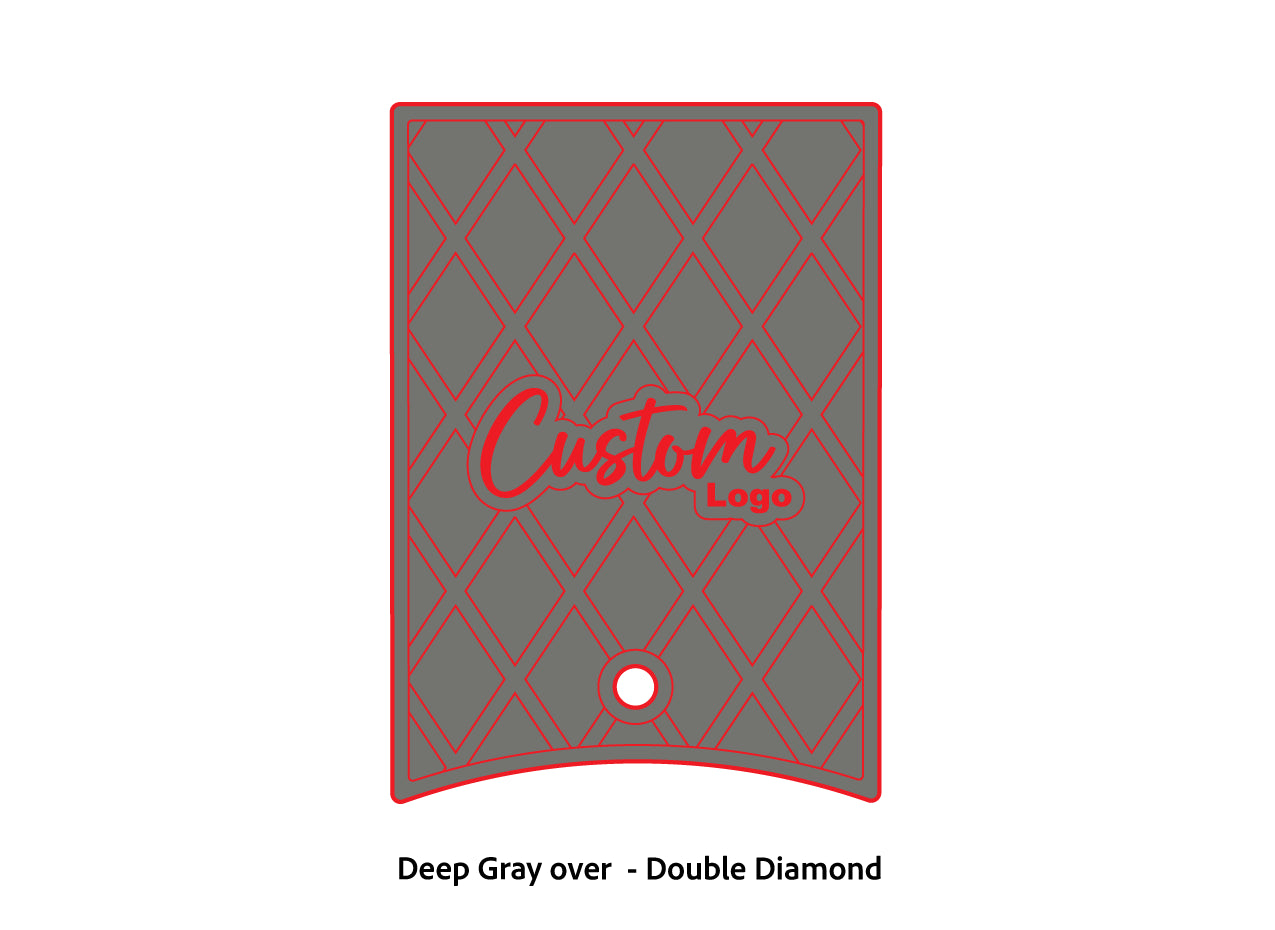 Dura-Deck Ranger 520c center locker  eva foam accessory set in deep gray over true red double diamond pattern