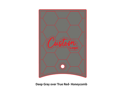 Dura-Deck Ranger 520c center locker  eva foam accessory set in deep gray over true red honeycomb pattern