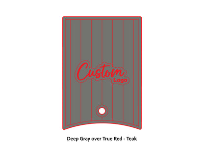 Dura-Deck Ranger 520c center locker  eva foam accessory set in deep gray over true red teak pattern