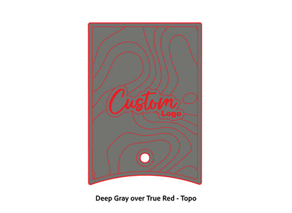 Dura-Deck Ranger 520c center locker  eva foam accessory set in deep gray over true red topo pattern