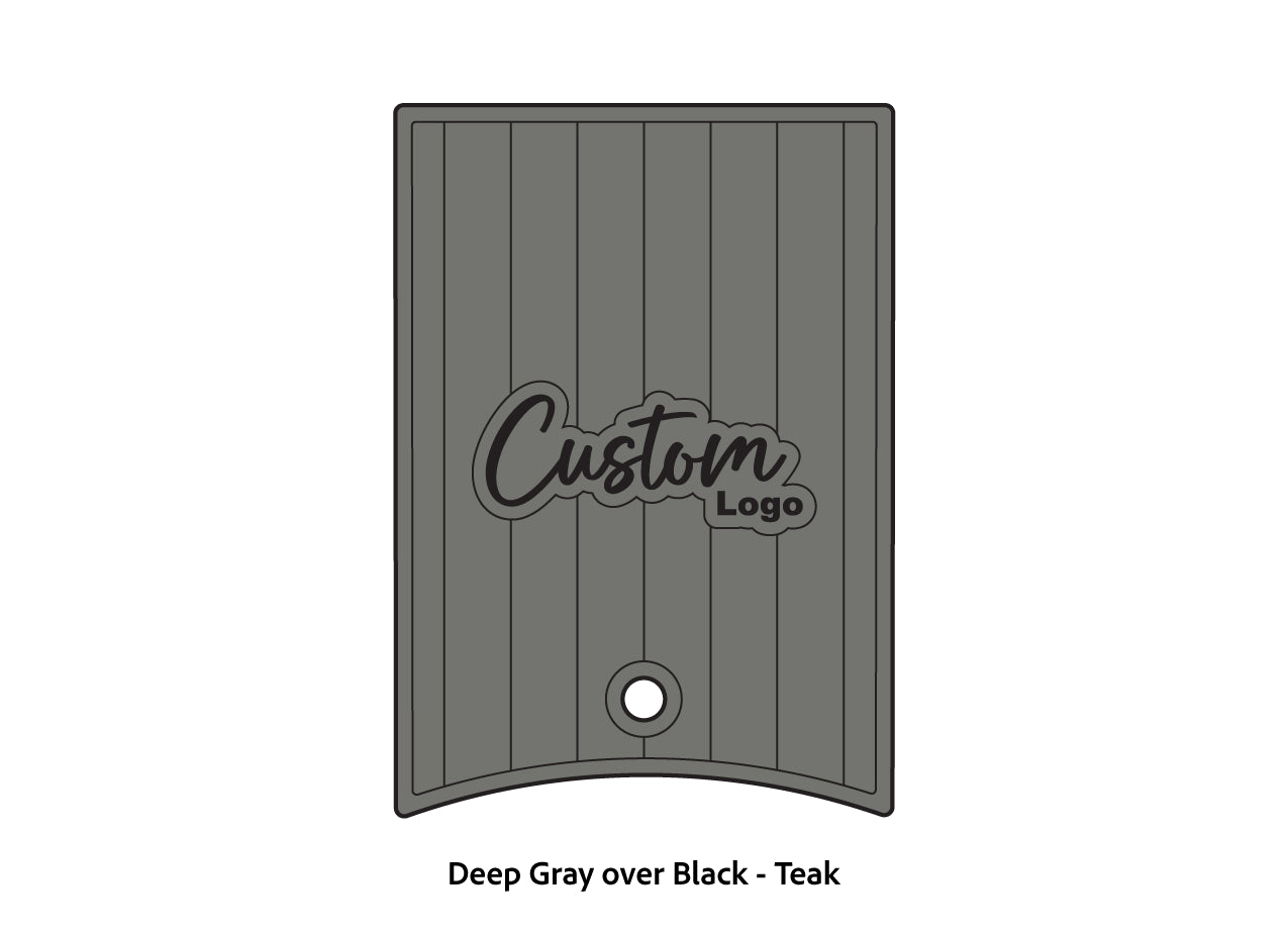 Dura-Deck Ranger 520c center locker  eva foam accessory set in deep gray over black teak pattern