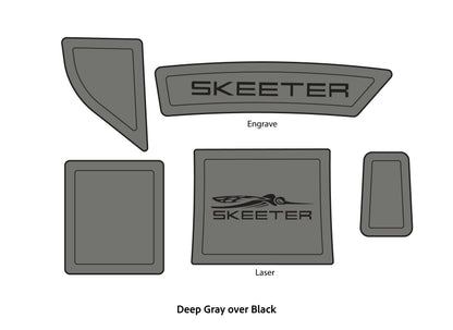 Dura-Deck Skeeter Tzx 195 custom EVA foam accessory pad set deep gray over black
