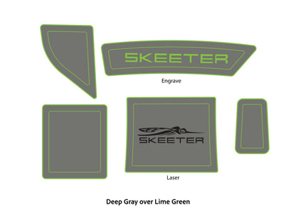 Dura-Deck Skeeter Tzx 195 eva foam acceossory pad set in deep gray over lime