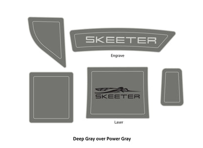 Dura-Deck Skeeter TZX 195 EVA foam accessory pad set in deep gray over power gray