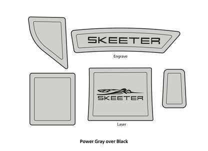 Dura-Deck Skeeter Tzx 195 EVA foam accessory pad set in power gray over black