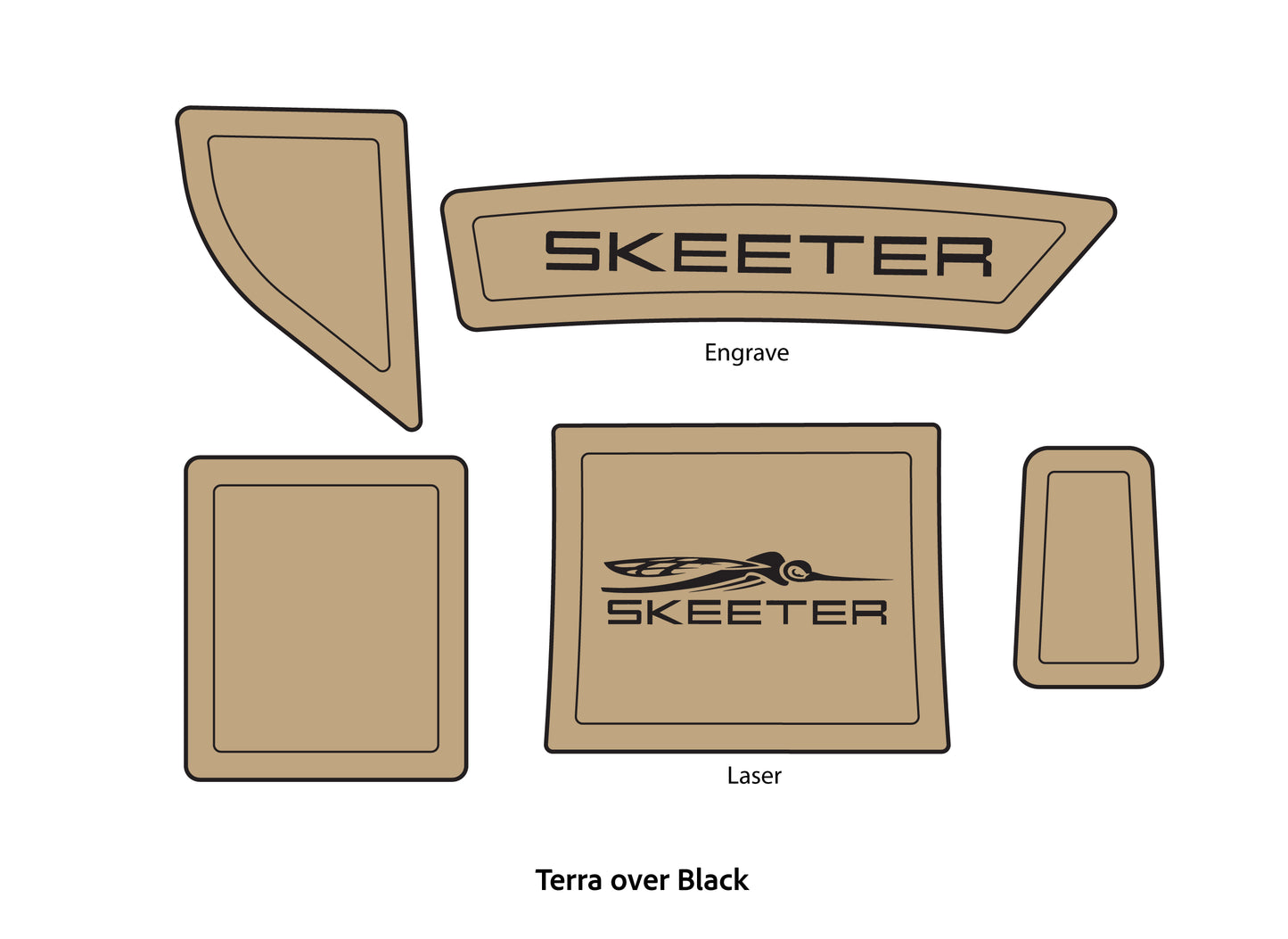 Dura-Deck Skeeter Tzx 195 custom eva foam bass boat flooring in terra over black