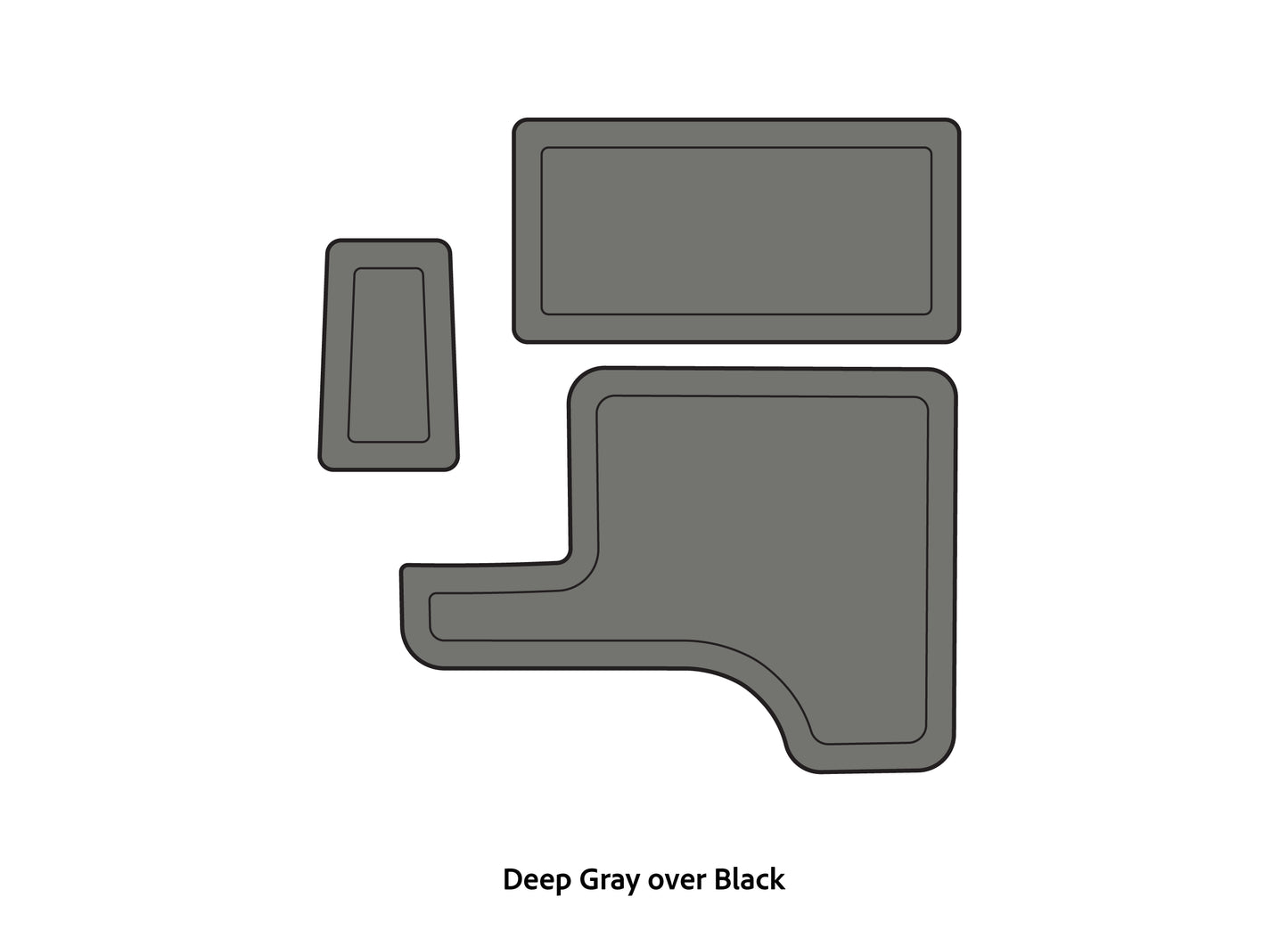 Dura-Deck Triton 179trx eva foam accessory pad set in deep gray over black