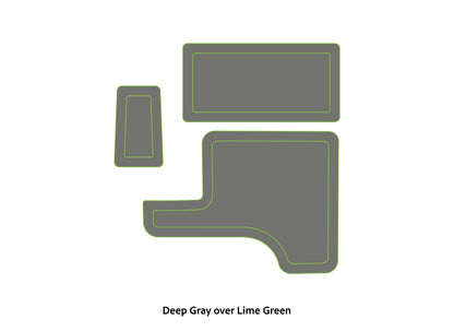 Dura-Deck Triton 179trx EVA foam accessory pad set in deep gray over lime green