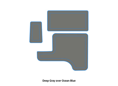Dura-Deck Triton 179trx EVA foam accessory pad set in deep gray over ocean blue