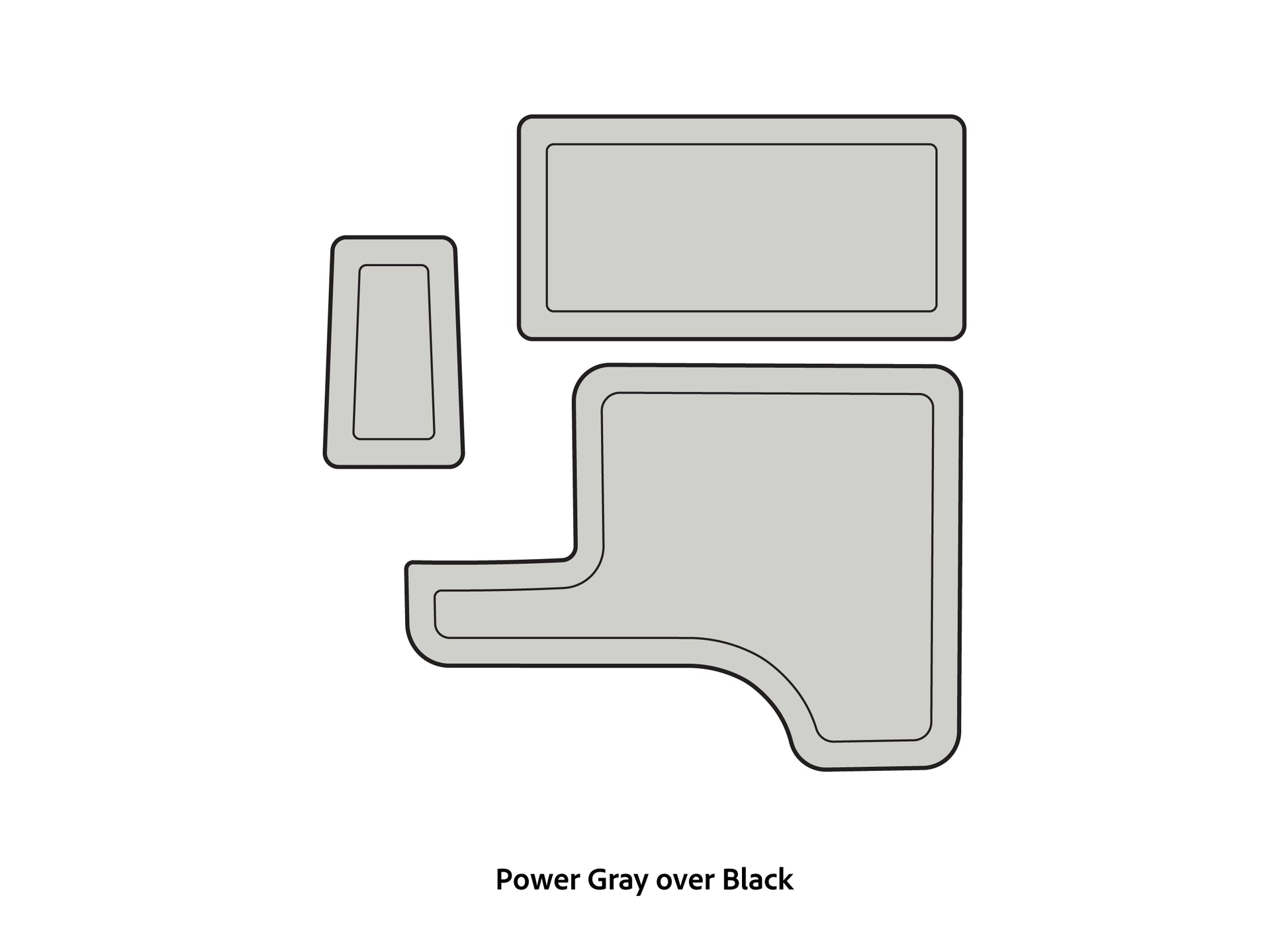 Dura-Deck Triton 179TRX EVA foam accessory pad set power gray over black