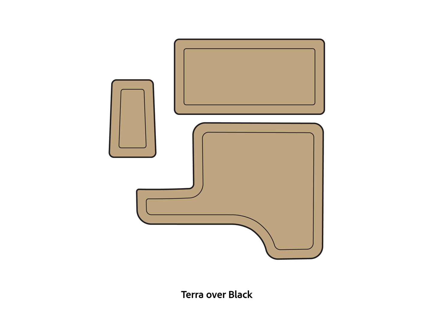 Dura-Deck Triton 179trx EVA foam accessory pad set terra over black