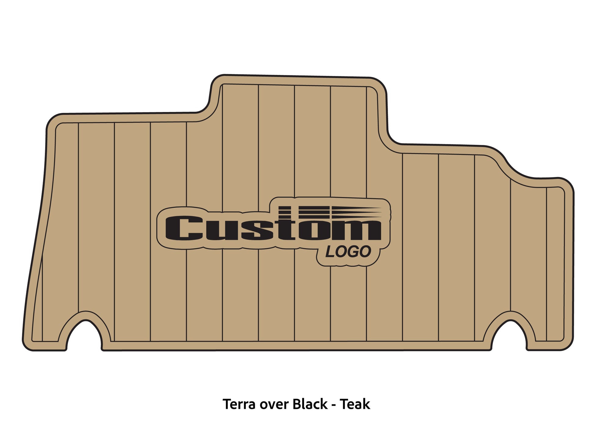 Dura-deck Triton 179TRX custom EVA foam bass boat flooring in terra over black teak pattern