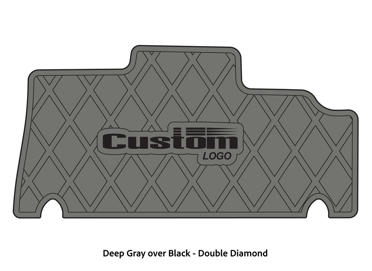 Dura-deck Triton 179TRX custom EVA foam bass boat flooring in deep gray over black double diamond pattern