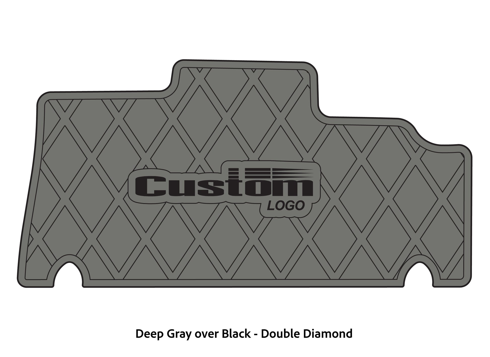 Dura-deck Triton 179TRX custom EVA foam bass boat flooring in deep gray over black double diamond pattern