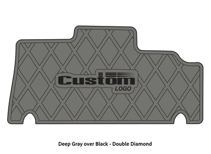 Dura-deck Triton 179TRX custom EVA foam bass boat flooring in deep gray over black double diamond pattern