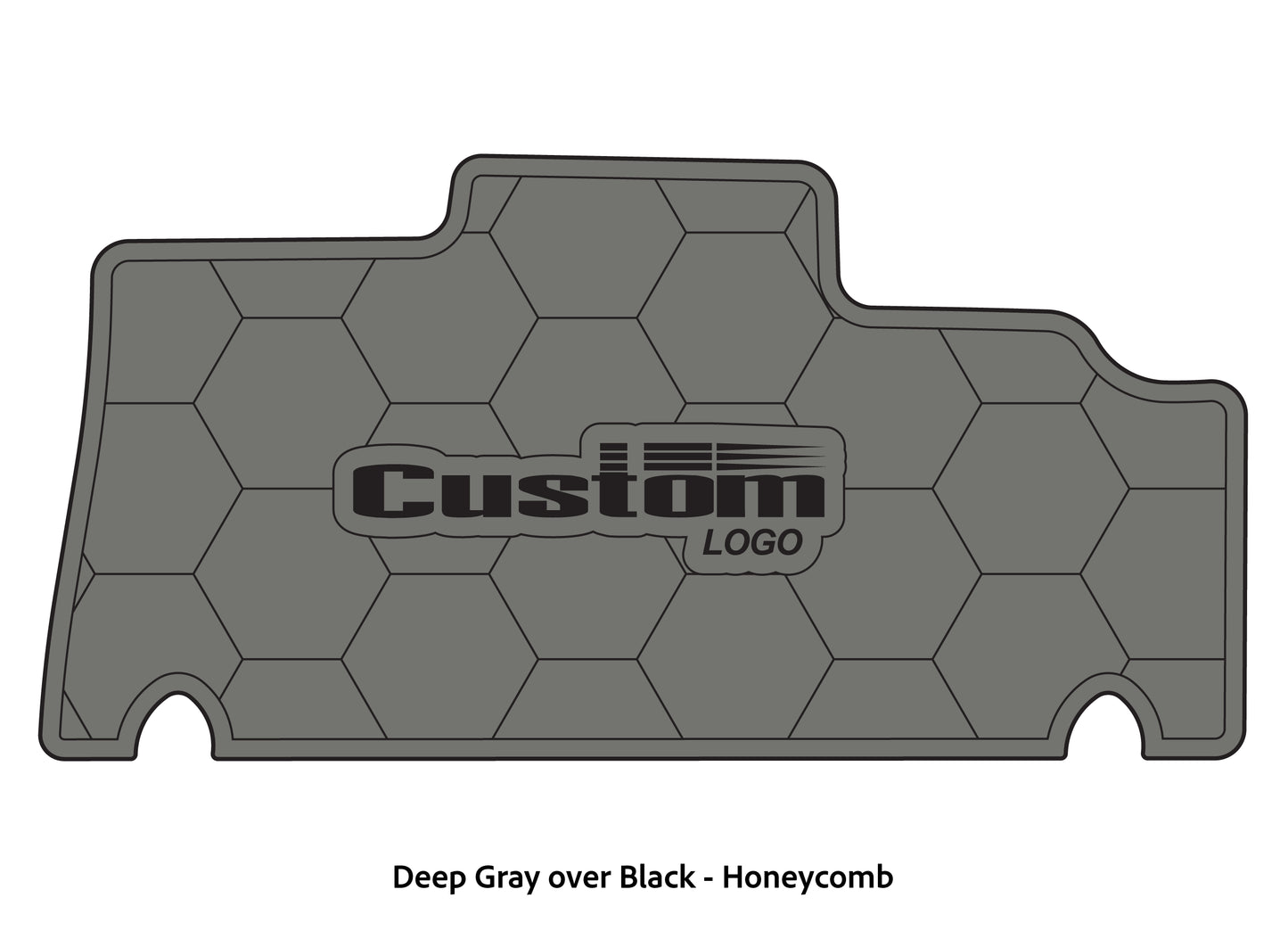 Dura-deck Triton 179TRX custom EVA foam bass boat flooring in deep gray over black honeycomb pattern