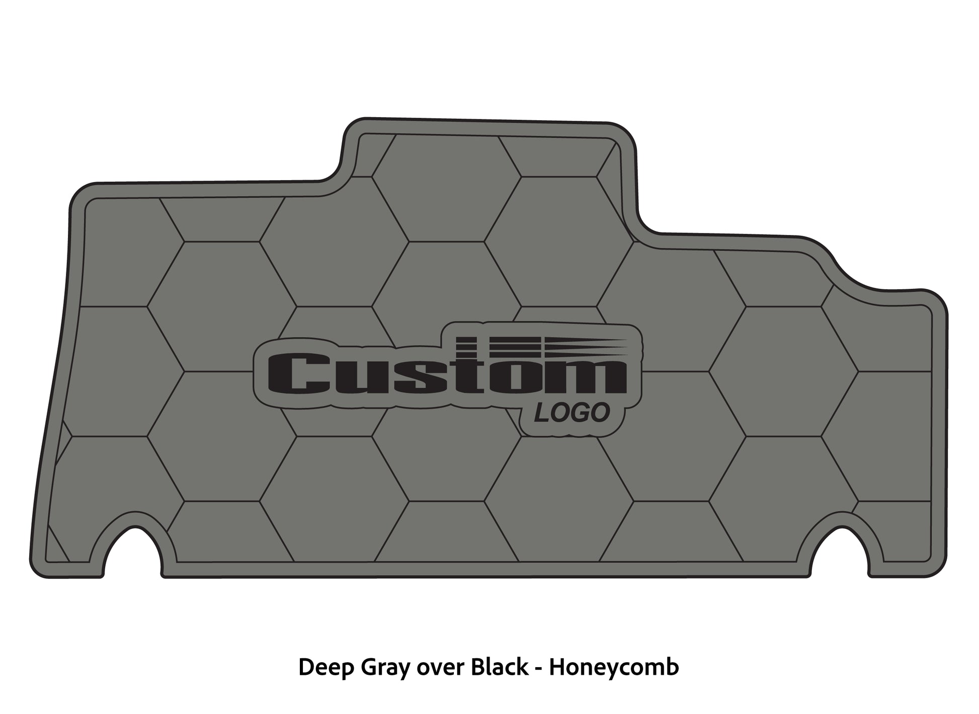 Dura-deck Triton 179TRX custom EVA foam bass boat flooring in deep gray over black honeycomb pattern