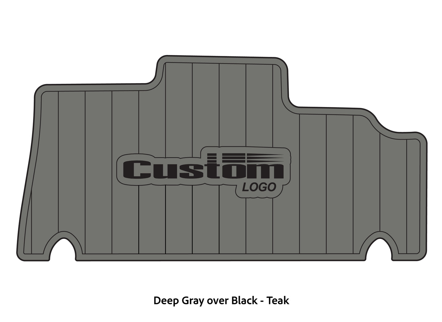 Dura-deck Triton 179TRX custom EVA foam bass boat flooring in deep gray over black teak pattern